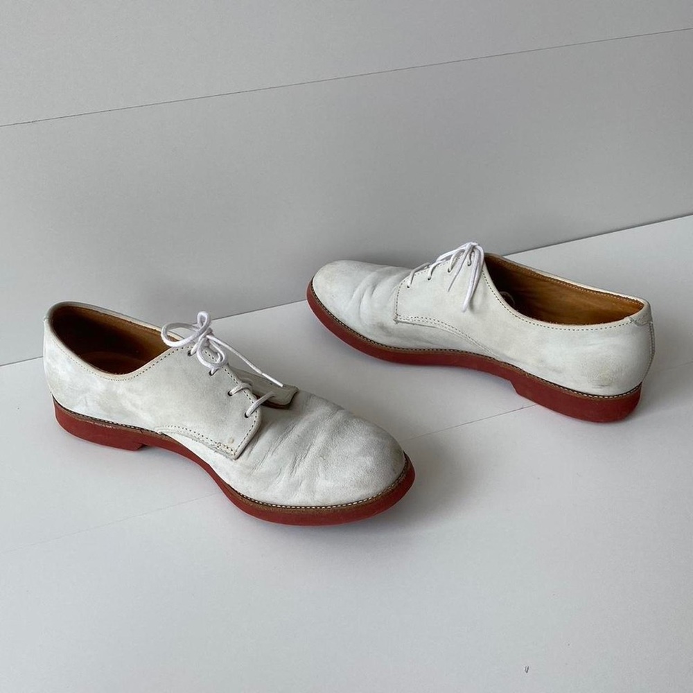 J.Crew Minimalist Lace Up Ivory Loafers